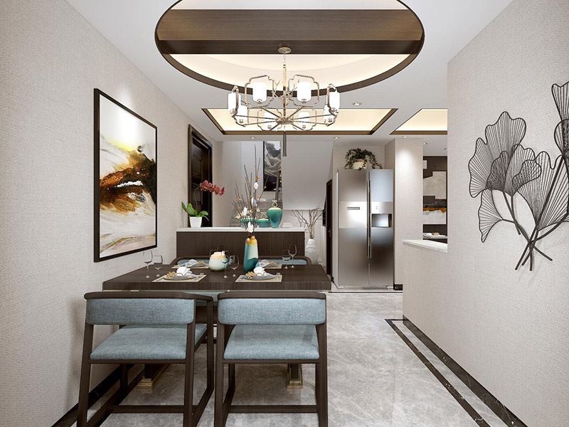 昭通市公務員小區新中式風格復式裝修案例