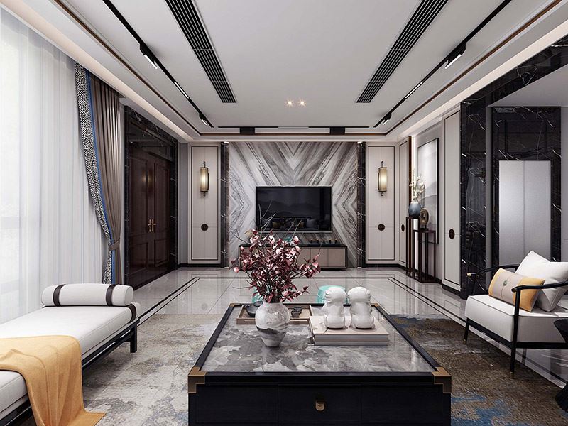 河源市東園二街四巷10號小區新中式風格別墅裝修案例