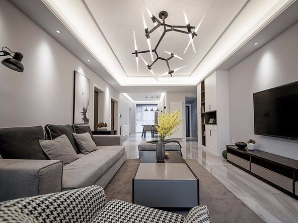 廣州市駿景花園現代簡約風格三居室裝修案例