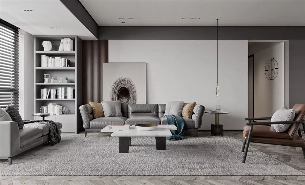 佛山市招商&middot;悅府現代簡約風格三居室裝修案例