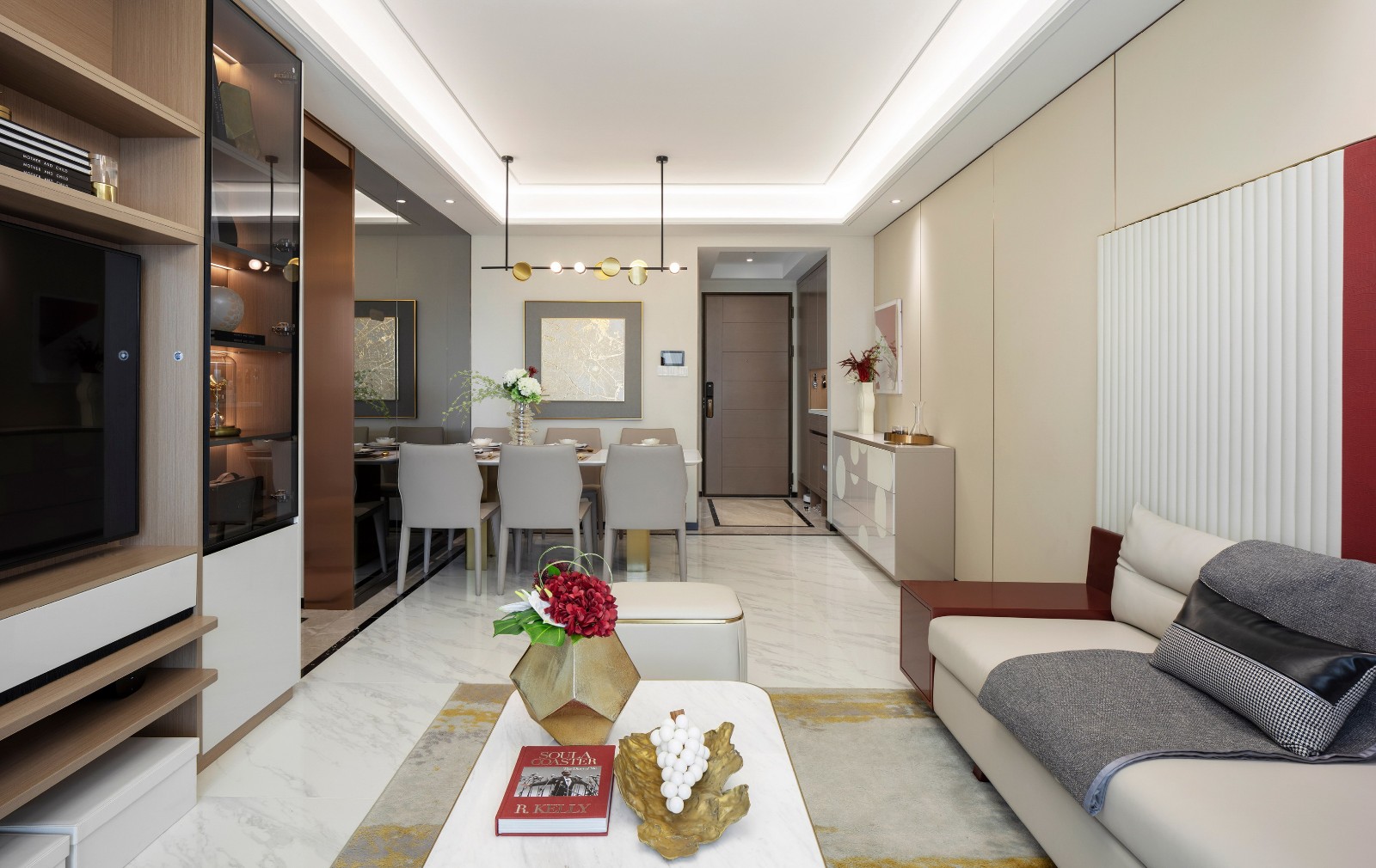 現代輕奢風格室內設計家裝案例-客餐廳 現代輕奢風格室內設計家裝案例-客餐廳