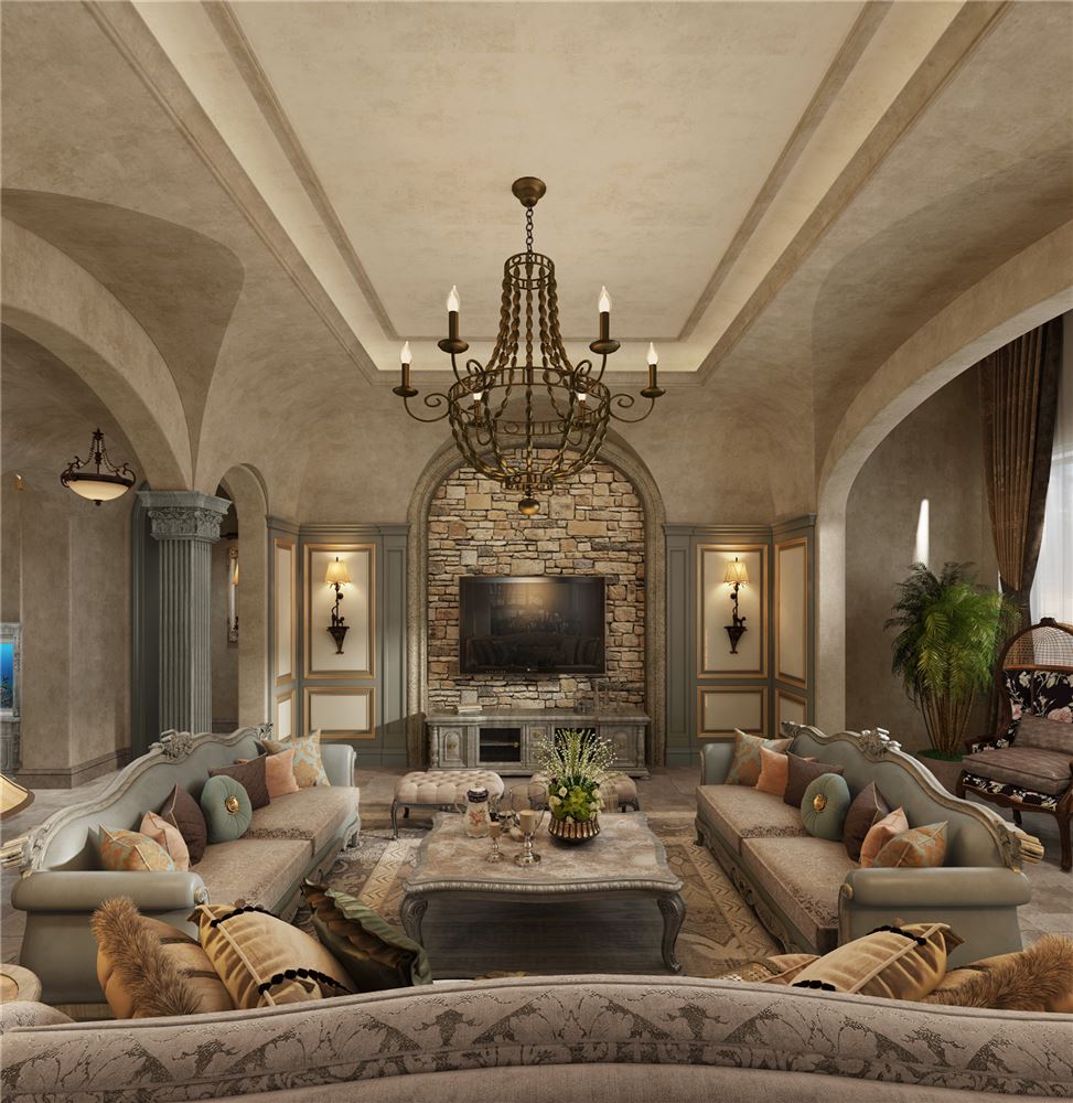 廣州市鴻成&middot;珠江玥歐式風格平層裝修案例