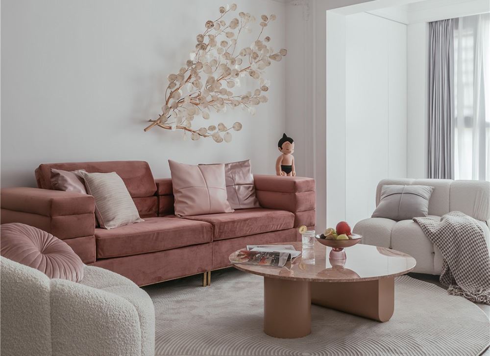 江門市御郡花園輕奢風格三居室裝修案例