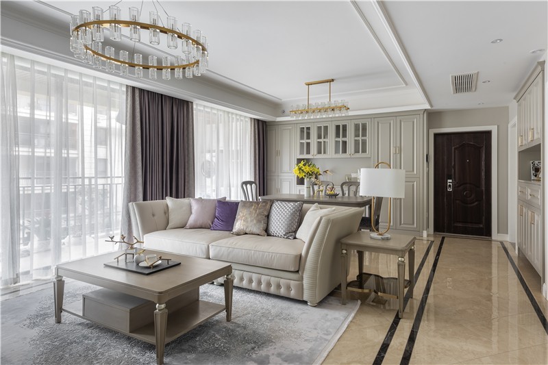 現代美式風格家裝設計室內裝修效果圖-客廳 現代美式風格家裝設計室內裝修效果圖-客廳