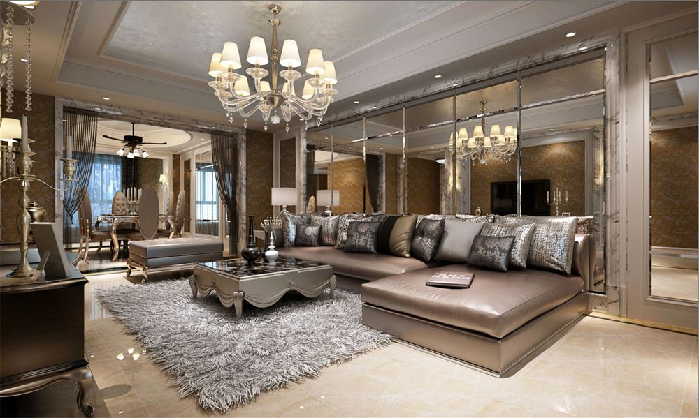 廣州市駿景花園歐式風格四居室裝修案例