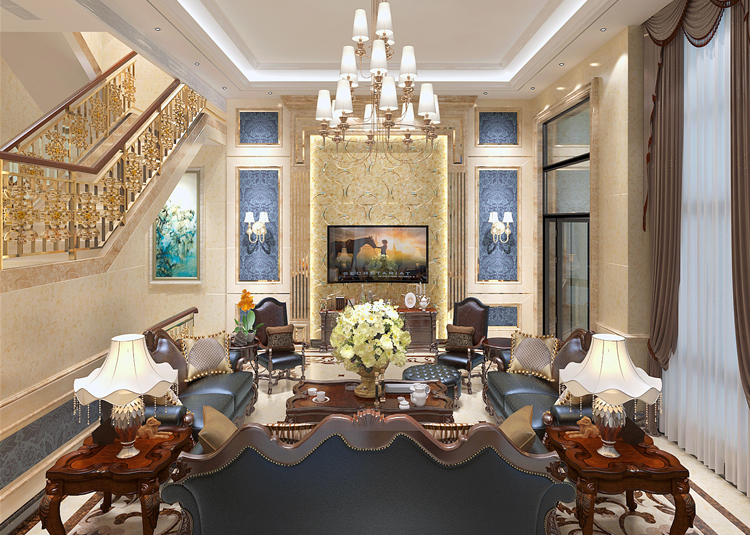 佛山市龍光&middot;天瀛歐式風(fēng)格別墅裝修案例
