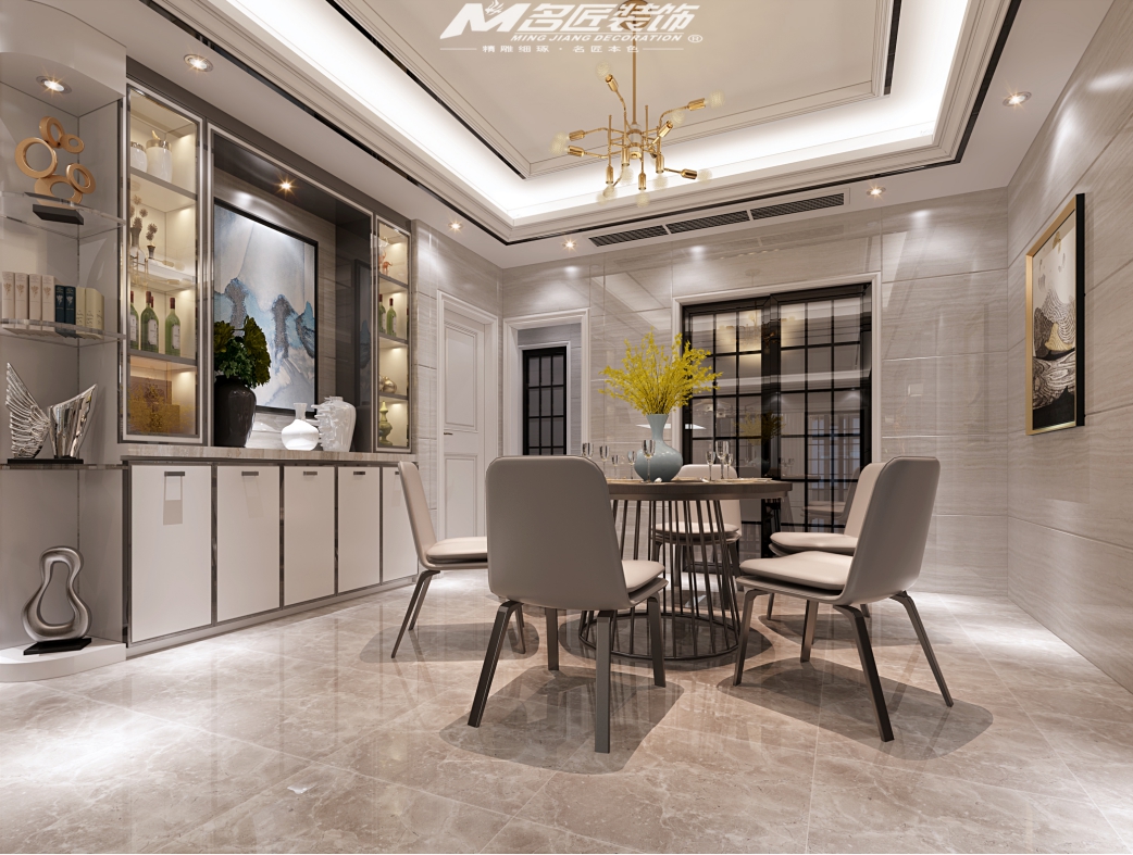 日照市華凱佳苑現代簡約風格五居室裝修案例