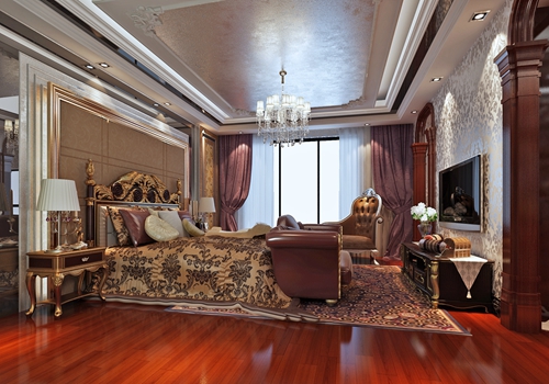 嘉興市寶石公館歐式風格復式裝修案例