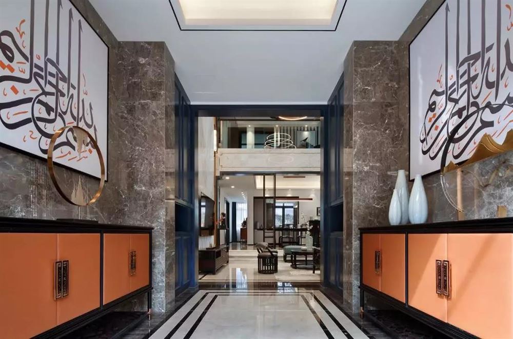 佛山市順德自在城新中式風格別墅裝修案例