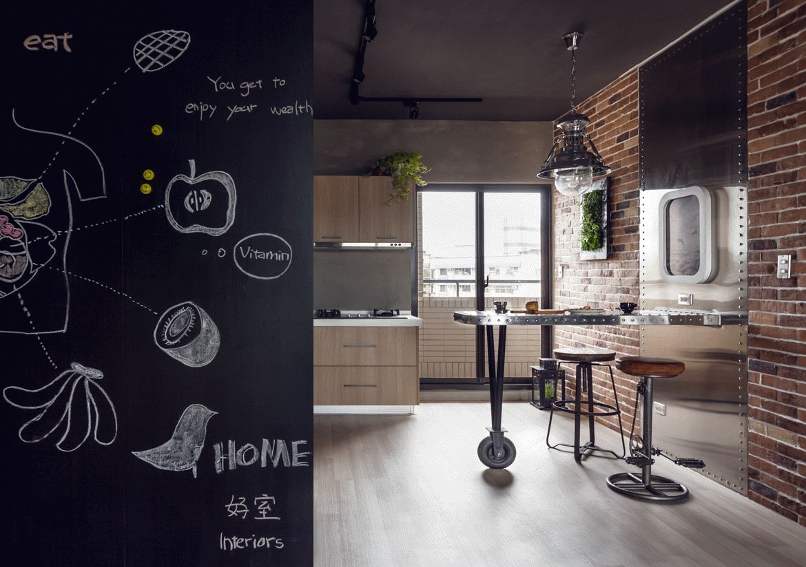 現(xiàn)代工業(yè)風格家裝設計室內(nèi)裝修效果圖-餐廳 現(xiàn)代工業(yè)風格家裝設計室內(nèi)裝修效果圖-餐廳