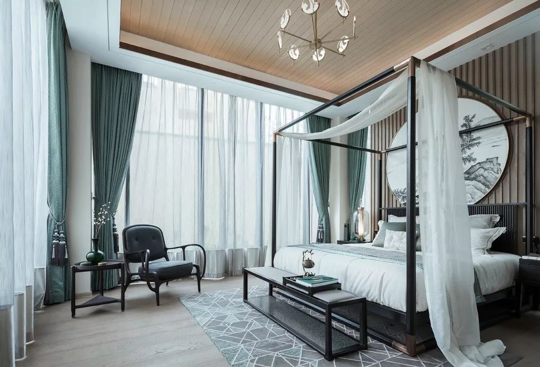 新中式風格家裝設計室內裝修效果圖-臥室 新中式風格家裝設計室內裝修效果圖-臥室