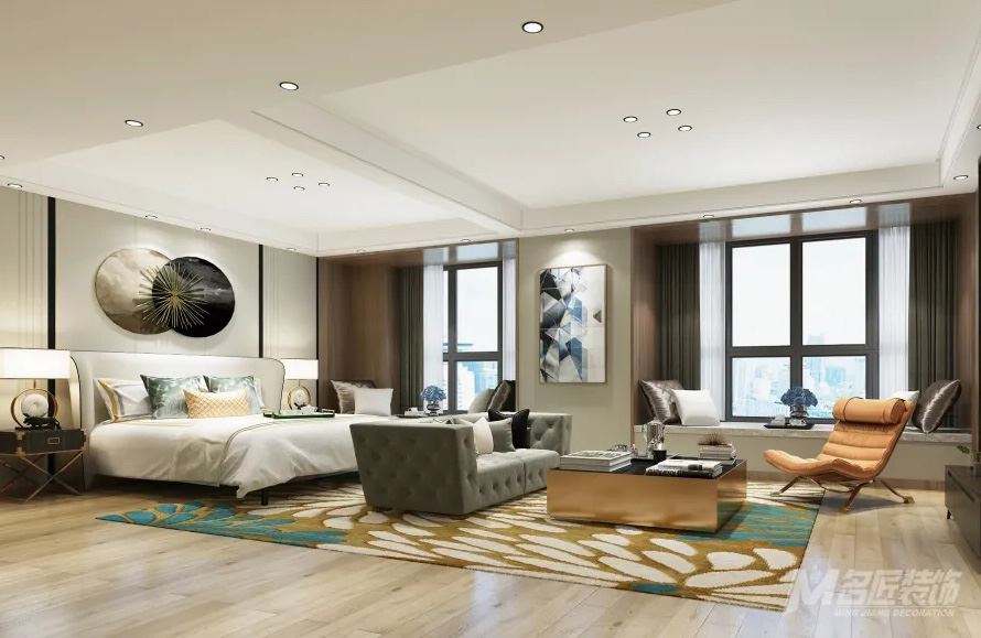 南寧市藍光芙蓉山悅輕奢風格三居室裝修案例