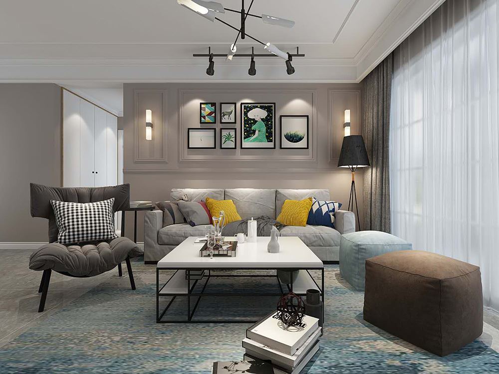 連云港市金橋家園北歐風(fēng)格三居室裝修案例