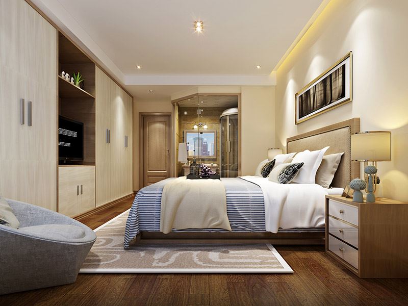 河源市鴻大城現代簡約風格四居室裝修案例