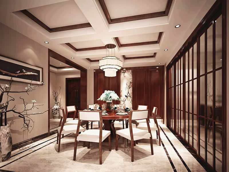 泰州市濱江新區富陽社區二區新中式風格復式裝修案例