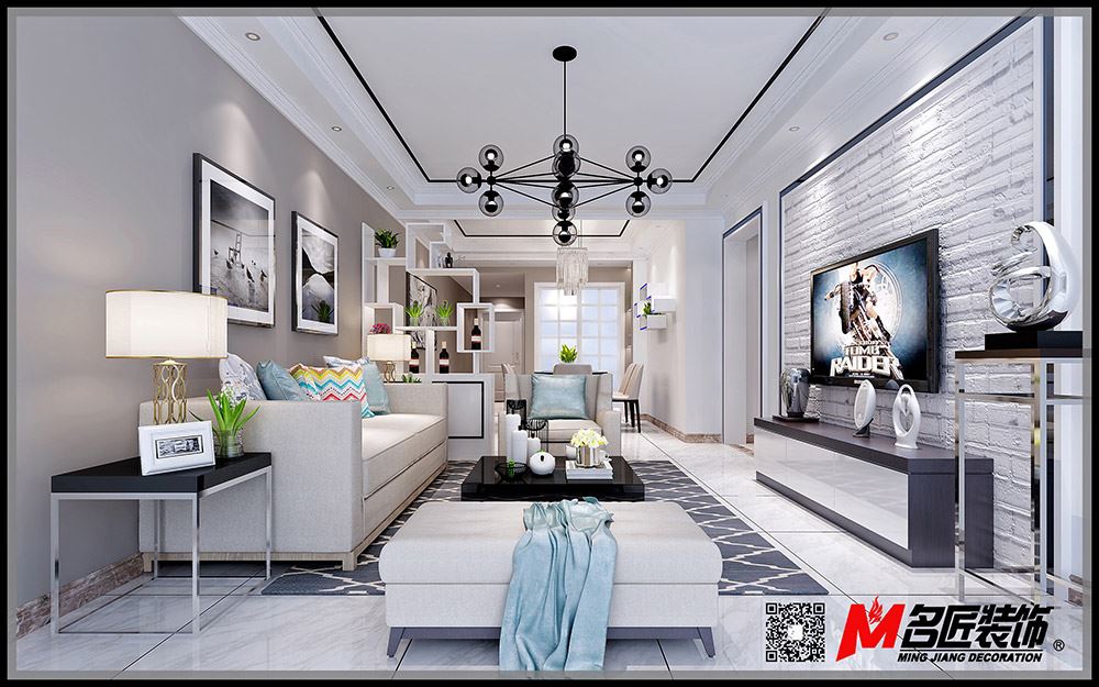 河源市堅基美麗城現代簡約風格三居室裝修案例