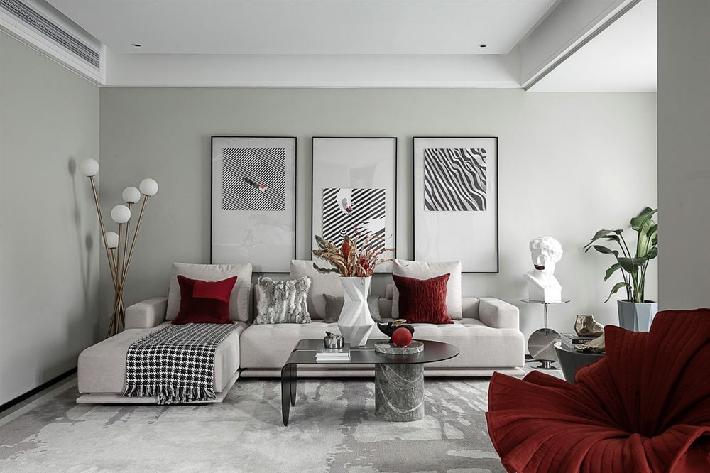 江門市東富花園現代簡約風格三居室裝修案例