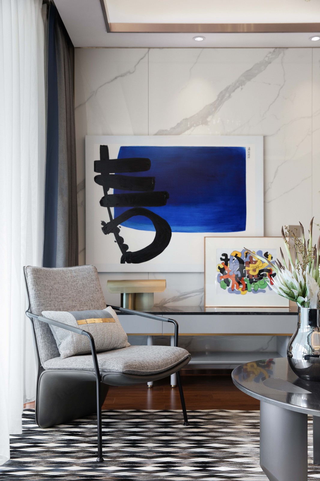 包豪斯風(fēng)格室內(nèi)設(shè)計(jì)家裝案例-客廳背景墻 包豪斯風(fēng)格室內(nèi)設(shè)計(jì)家裝案例-客廳背景墻