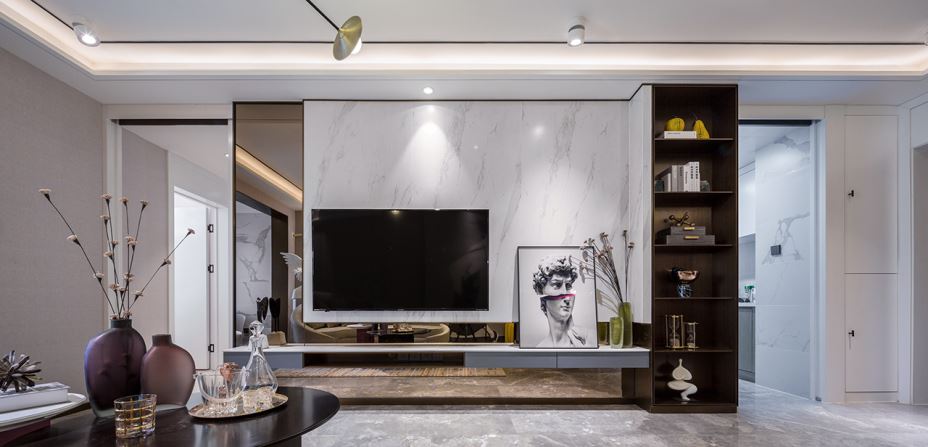 江門市碧桂園公園1號輕奢風格三居室裝修案例