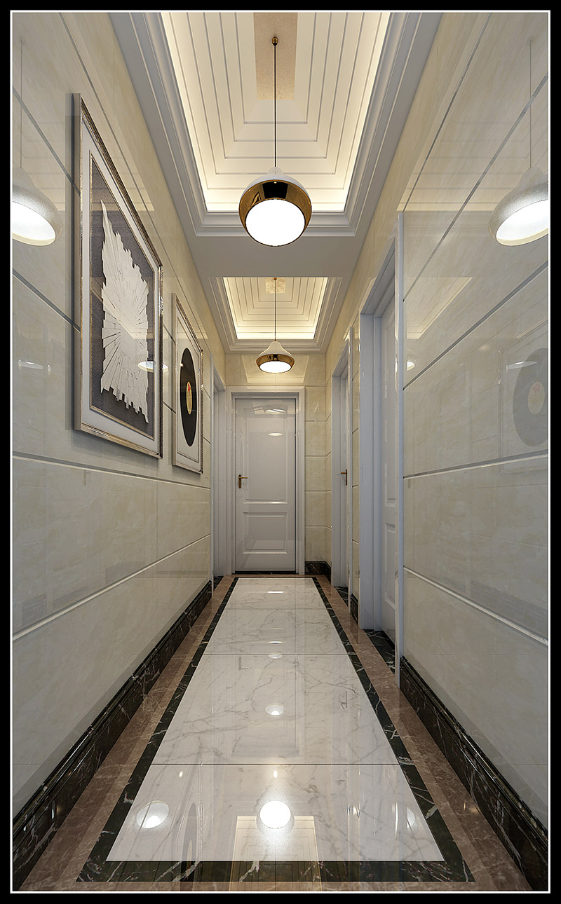 歐式風格室內裝修設計效果圖-東湖洲花園四居160平米-室內裝修設計走廊 歐式風格室內裝修設計效果圖-東湖洲花園四居160平米-室內裝修設計走廊