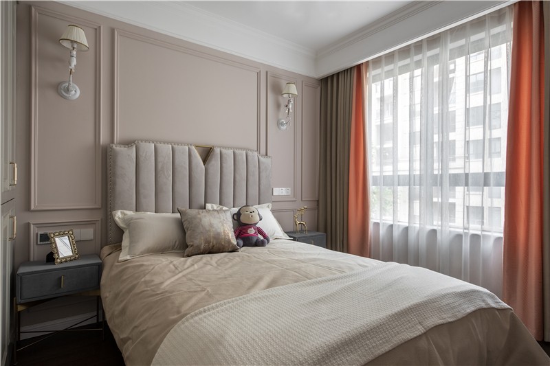 現代美式風格家裝設計室內裝修效果圖-主臥 現代美式風格家裝設計室內裝修效果圖-主臥