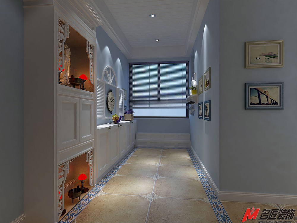 碧桂園嶺南盛世三居135平米地中海風格裝修案例-走廊 碧桂園嶺南盛世三居135平米地中海風格裝修案例-走廊