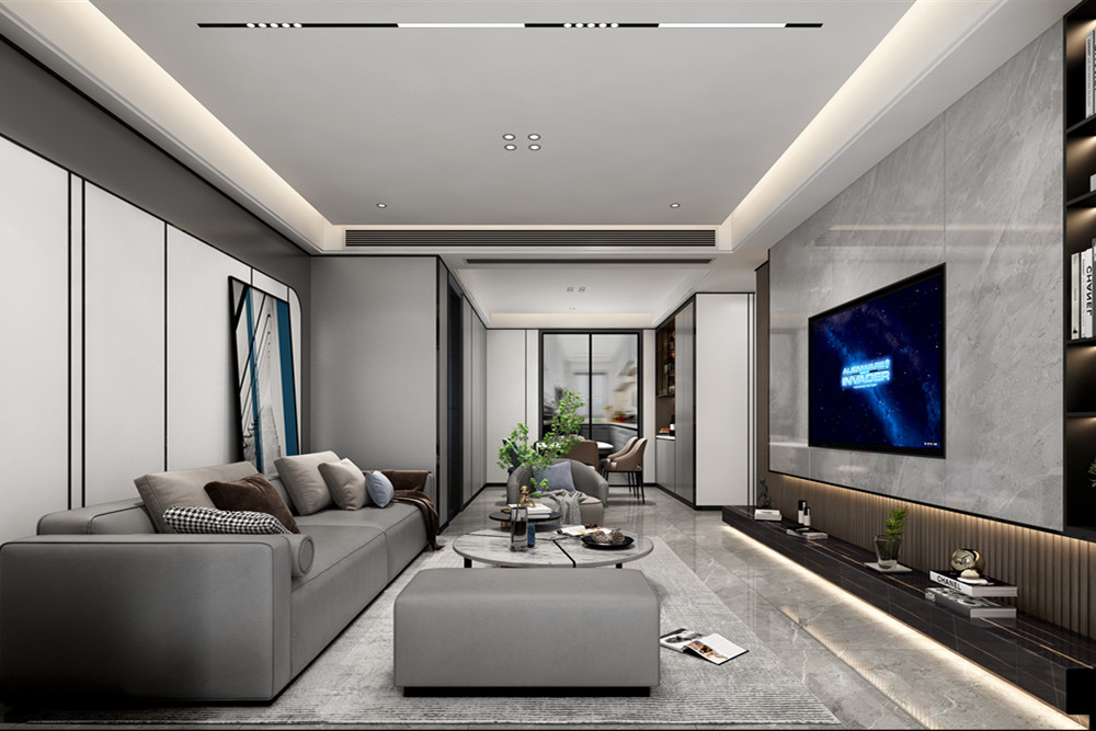 汕頭101-200平米輕奢風格裝修設(shè)計效果圖