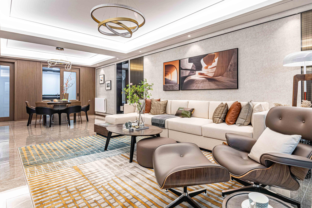 廣州市雅居樂富春山居新中式風格四居室裝修案例