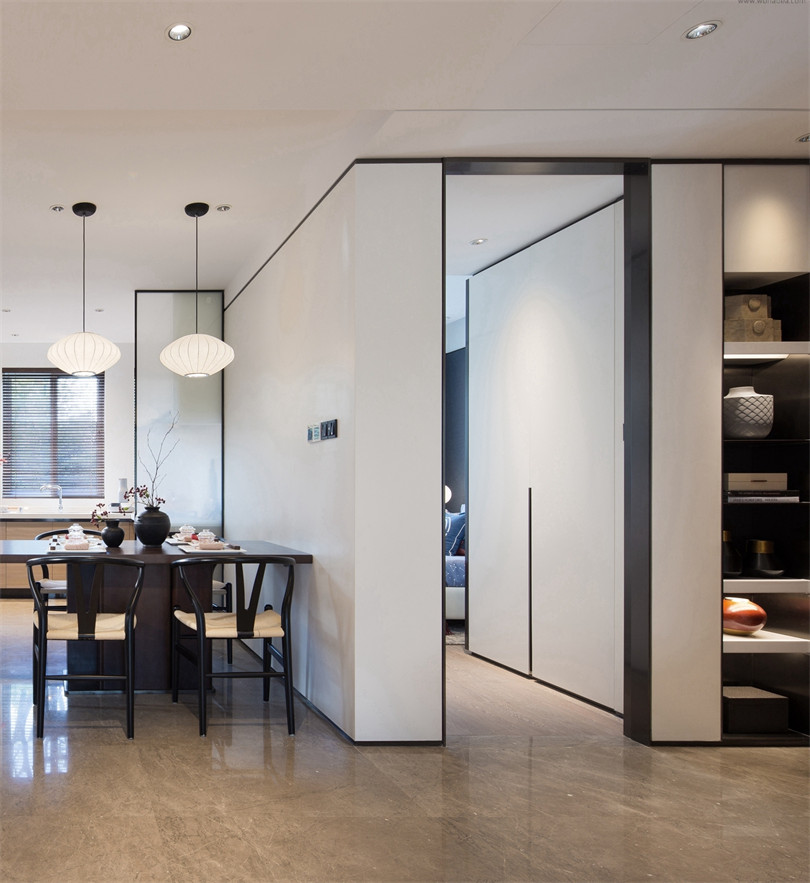 廣州市新世界凱粵灣新中式風格四居室裝修案例