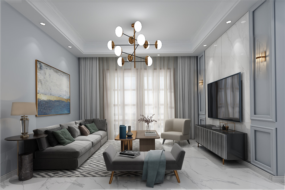 南寧市藍光芙蓉山悅現代簡約風格三居室裝修案例