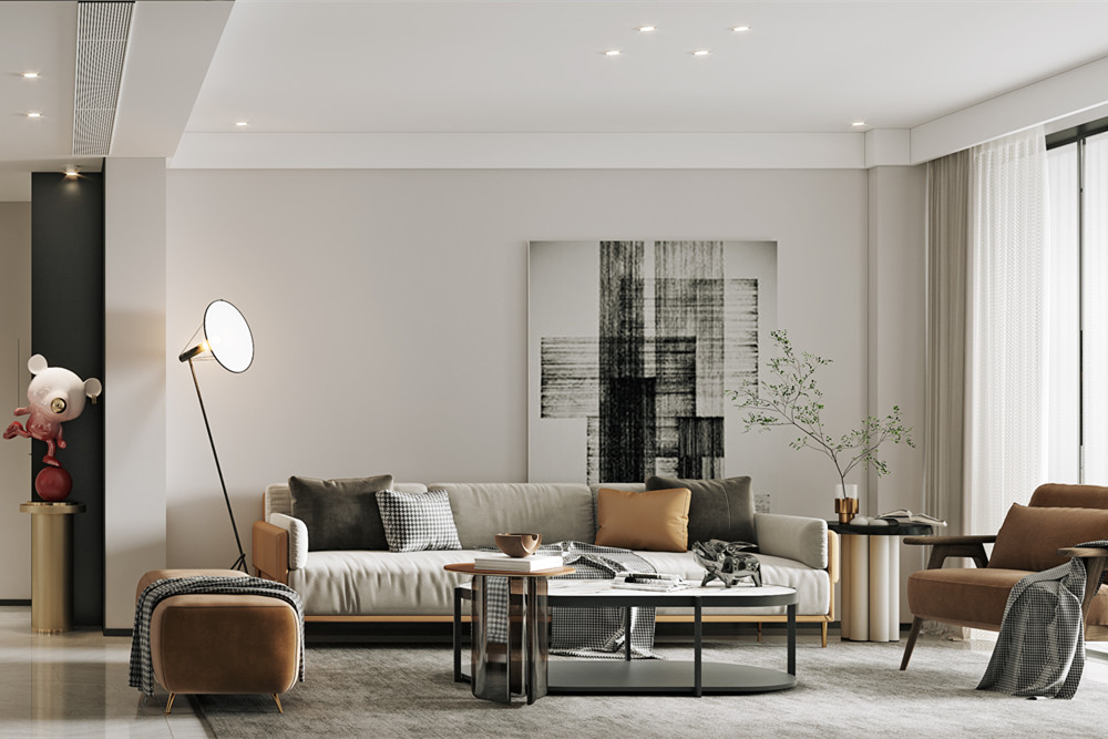 嘉興市海樾風華現代簡約風格四居室裝修案例