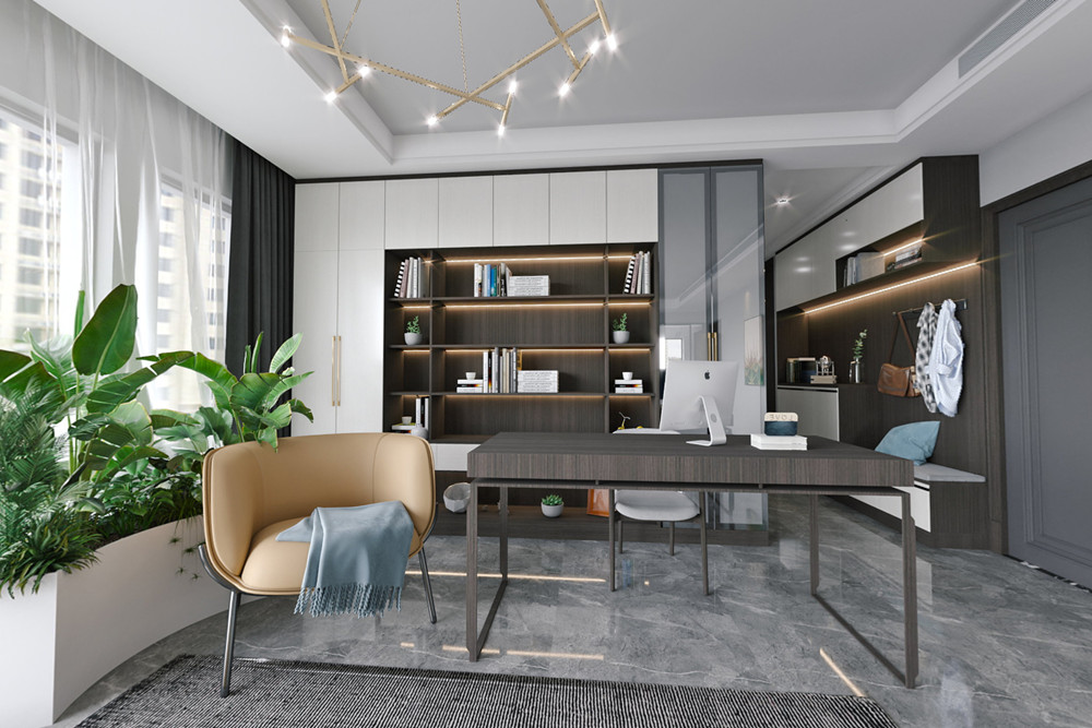 嘉興市碧桂園&middot;楓景尚院現代簡約風格三居室裝修案例