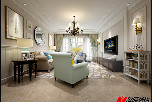 梧州101-200平米美式風格卡地亞室內設計效果圖