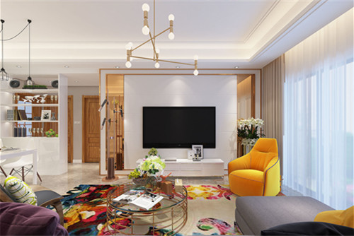 梧州市博愛新苑輕奢風(fēng)格三居室裝修案例