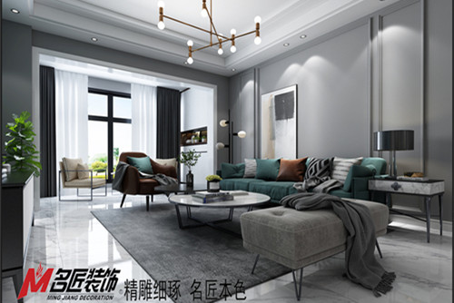 梧州市豐業花園東苑現代簡約風格三居室裝修案例