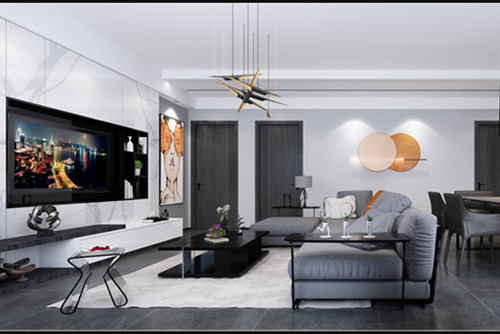 德陽市雍錦坊現(xiàn)代簡約風(fēng)格三居室裝修案例