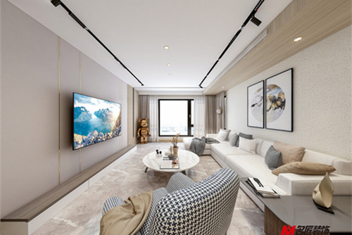 德陽市春天雅庭新中式風格三居室裝修案例