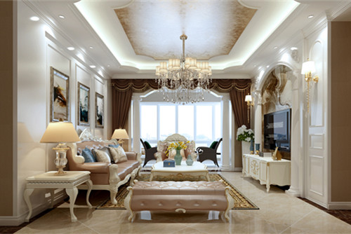 德陽101-200平米歐式風格乾坤天悅室內設計效果圖