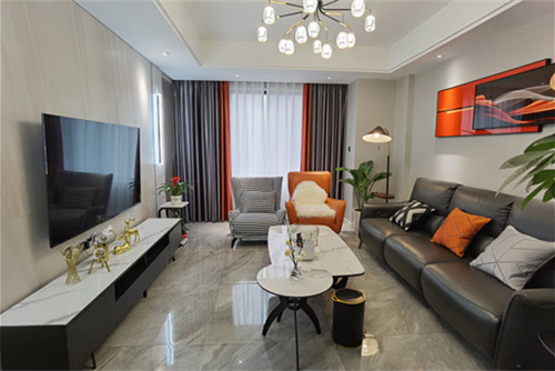 德陽市什邡卷煙廠住宅小區現代簡約風格三居室裝修案例