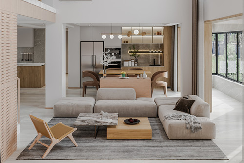 淮安市東郊華庭現代簡約風格別墅裝修案例