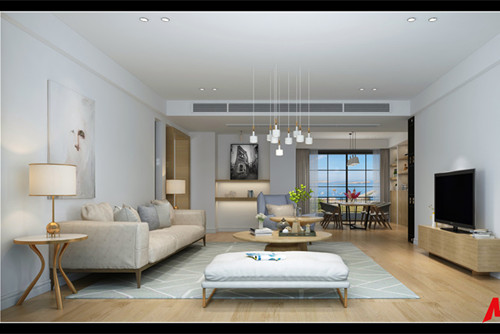 湛江市西粵京基城二期現(xiàn)代簡約風(fēng)格三居室裝修案例