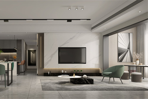 海口市愛華小區現代簡約風格四居室裝修案例