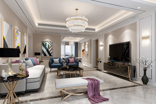 泰州101-200平米輕奢風格碧桂園室內(nèi)裝修設計案例