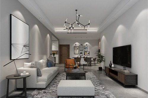 惠州市花樣年別樣城現代簡約風格三居室裝修案例