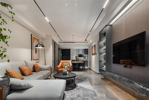 常州市招商花園城現代簡約風格三居室裝修案例