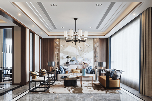 陽江市中惠龍熙山&middot;江山新中式風格別墅裝修案例