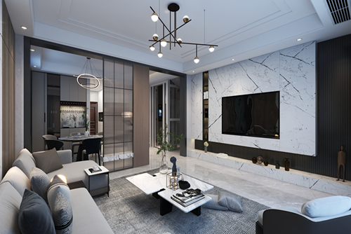 陽江市豐怡豪庭現代風格別墅裝修案例