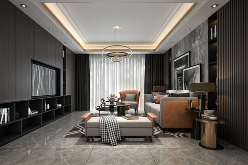 貴港市萬錦豪園現代簡約風格三居室裝修案例