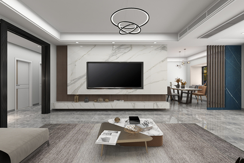 江門市長福街住宅樓現代風格三居室裝修案例