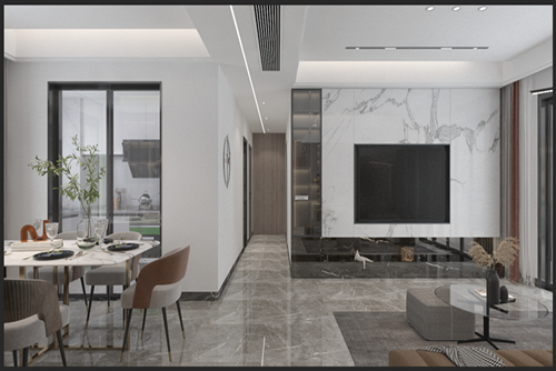 江門市寶麗花園現(xiàn)代風(fēng)格三居室裝修案例